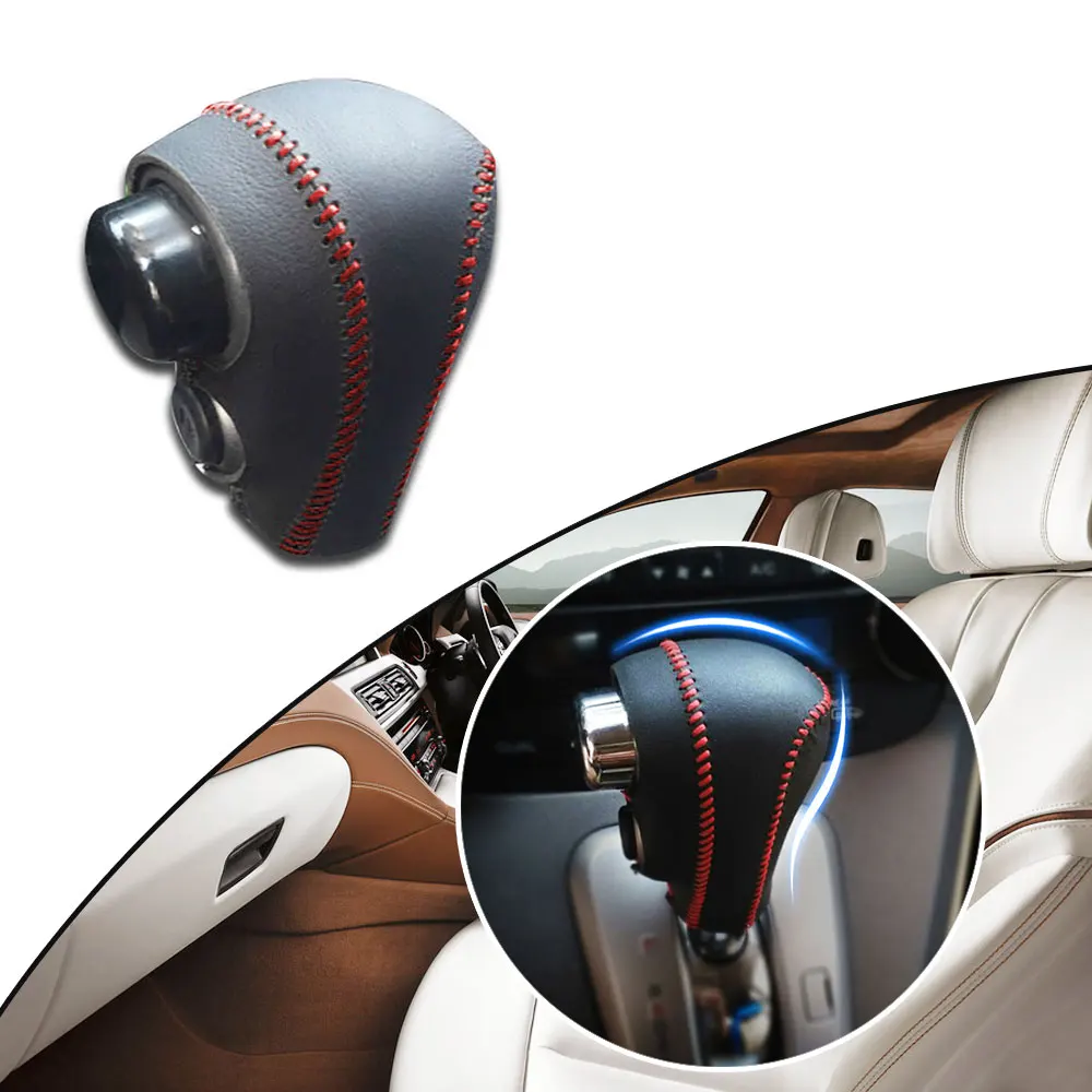 Muchkey Leather Gear Knob Stick Covers AT For Honda  CRV 2008 209 2010 2011 2012 2013 2014 Non-Slip Automatic Shifter