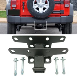 Tow Hitch Trailer Receiver 2'' Rear Bumper Heavy Duty Metal Towing Hitch Kit for Jeep Wrangler JK JKU 2 / 4 Door 2007-2017