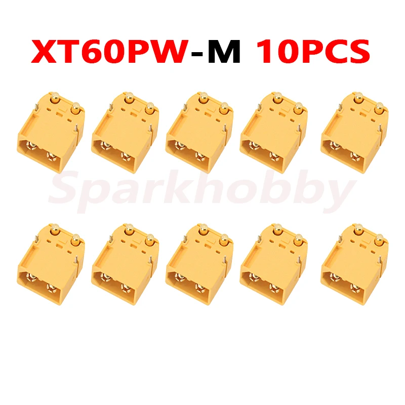10PCS AMASS XT60PW plug connector Horizontal model Lipo battery Male Female connector PCB board plug For RC Battery Quadcopter