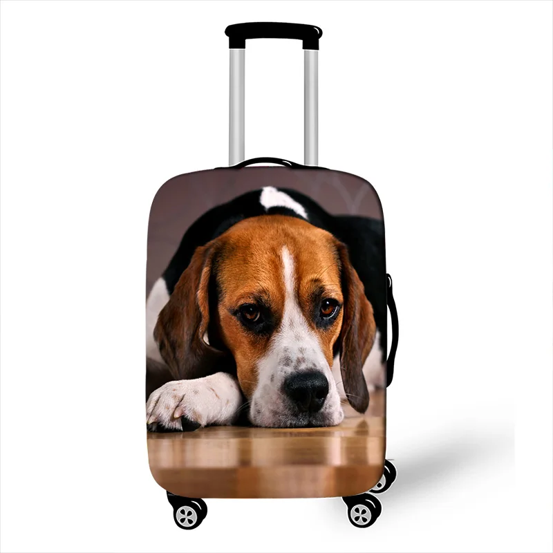 3D Siberian Husky 18-32 Inche Luggage Cover Bulldog Pattern Travel Elastic Dust Suitcase Cover Protective Cover Luggage Case