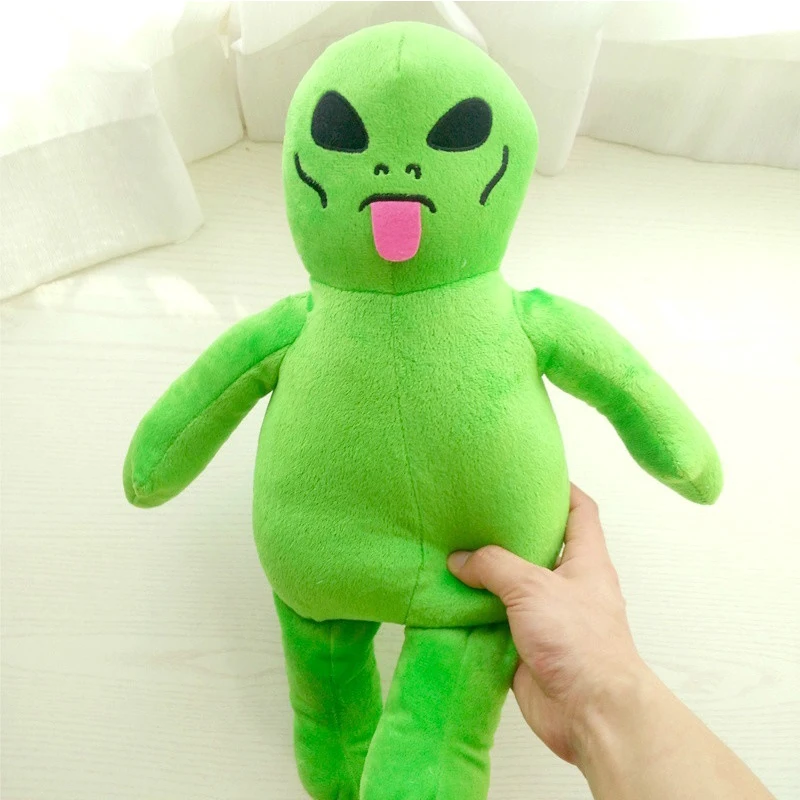 45CM Cartoon Middle Finger Kawaii Cat and Alien Plush Toy Doll Children Accompanying Sleeping Toys Children\'s Holiday Gifts