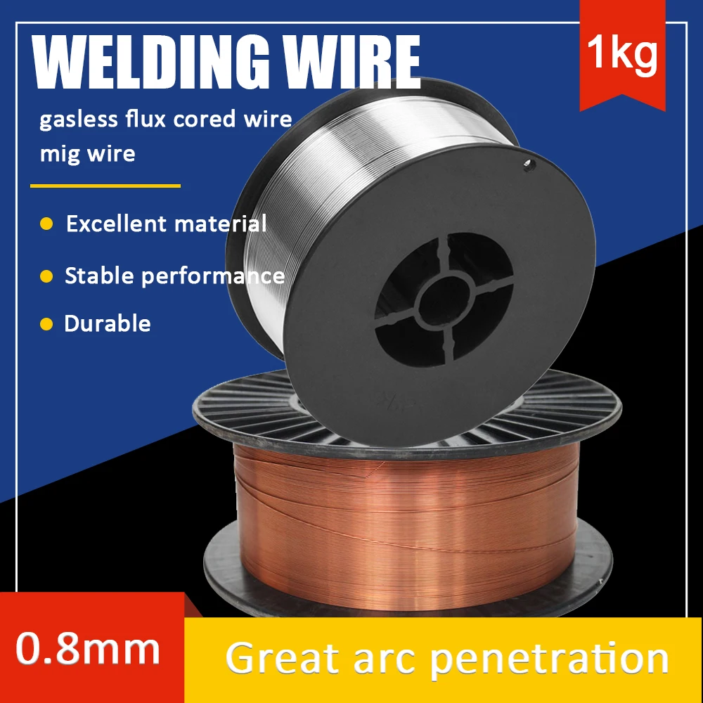 Mig welds Gasless E71T-GS Flux Cored Wire  Gas Shield Gas Carbon Steel Welding Material Solid Wire 0.6-1.0mm