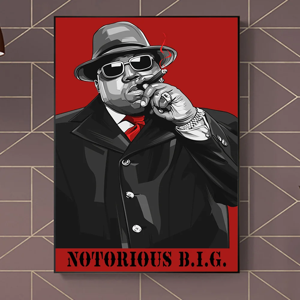 Biggie smalls the notorious b.i.g. ヒップホップ音楽キャンバス絵画