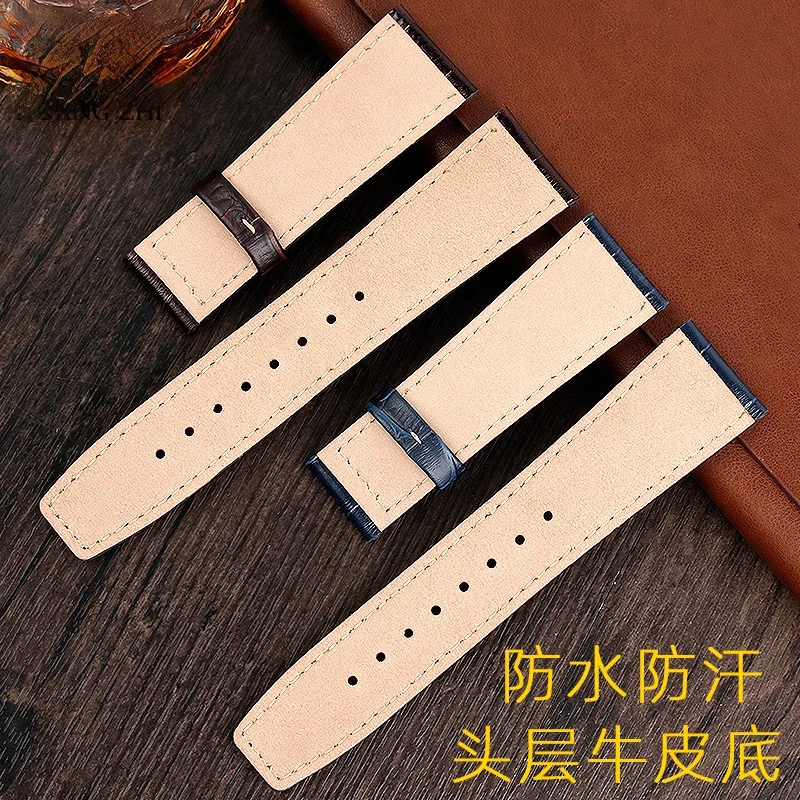 Genuine Leather Watch Strap for Citizen Eco-Drive Genuine Leather Watch Band BU2020-11ABU2022-12E Series Business 23mm