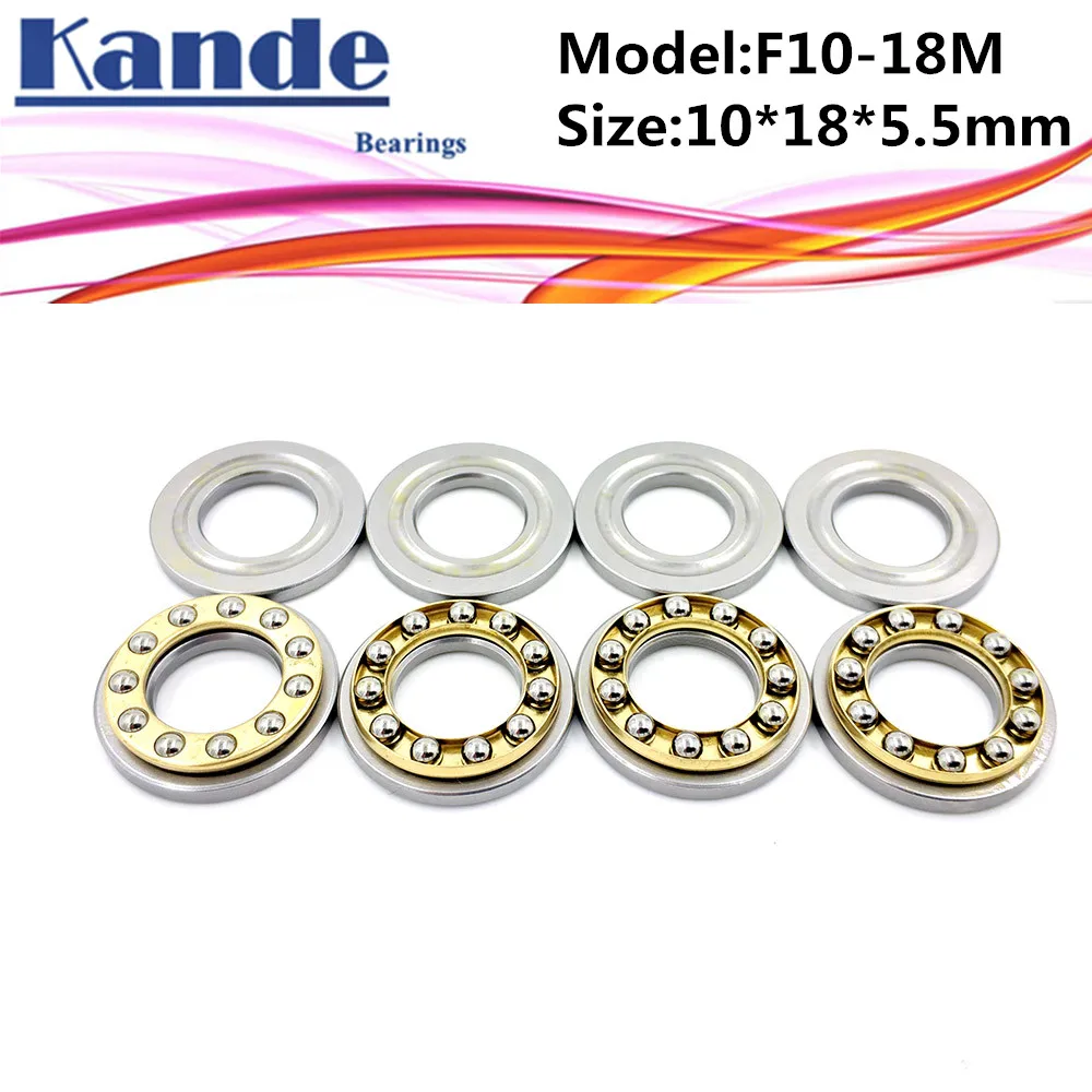 4pcs F10-18M 10x 18 x 5.5mm  F10-18 high quality Miniature planar bearing  10x18x5.5 mm Axial Ball Thrust Bearing