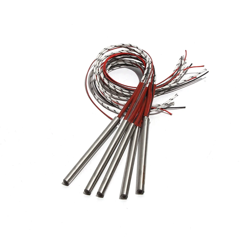 2pcs/lot Cartridge Heater 304SS 7x140/145/150/155/160mm Heating Element AC220V/110V/380V 310W-350W with Type K Thermocouple