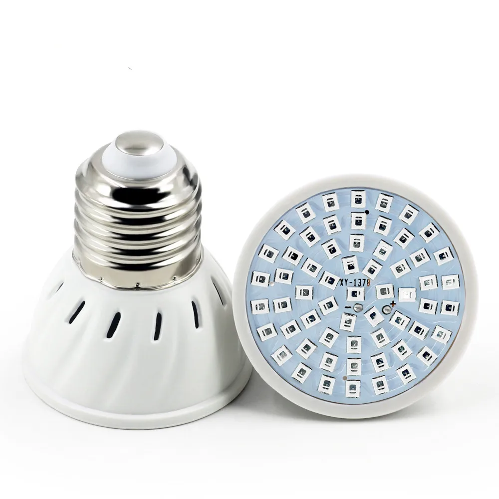 Luz LED de espectro completo para cultivo de plantas, lámpara de luz de 220V para invernadero hidropónico, 48, 60, 80Led, E27, GU10, MR16, 1 ud.