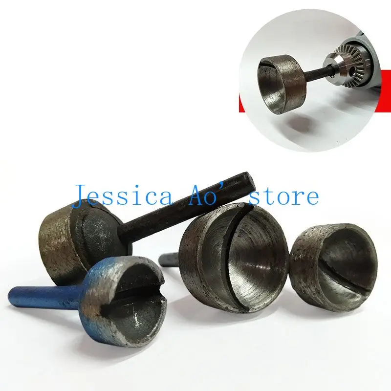 4pcs 14-28mm Hollow Diamond Grinding Head Beads Eyeball Grinding Tool Convex Ball Carving Stone Marble Granite Cutters