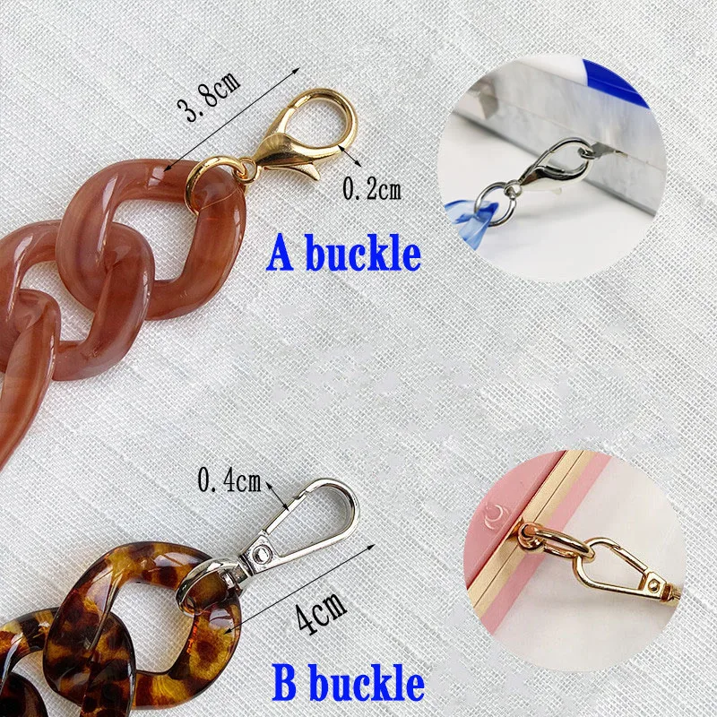 1 PC 60cm Detachable Replacement Shoulder Strap Bag DIY Acrylic Resin Handbag Chain Plastic Strap for Women Bag Accessories