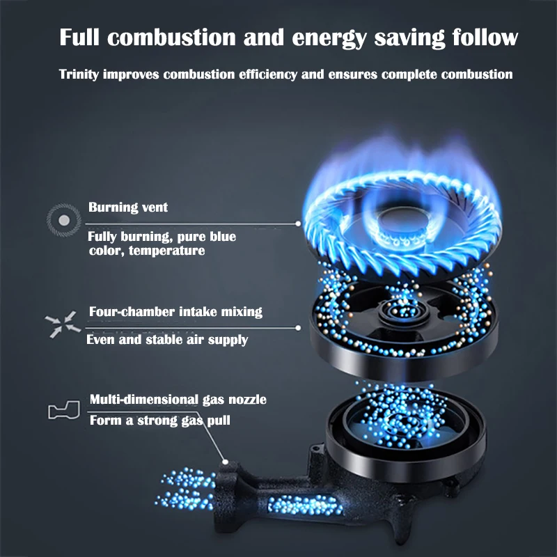 4.2KW 2 Đầu Hỏa Lực Ác Liệt Bếp/Hộ Gia Đình Để Bàn NHÚNG ĐÔI Tự Nhiên Hóa Lỏng Bếp Gas/Điện Tử Pulser