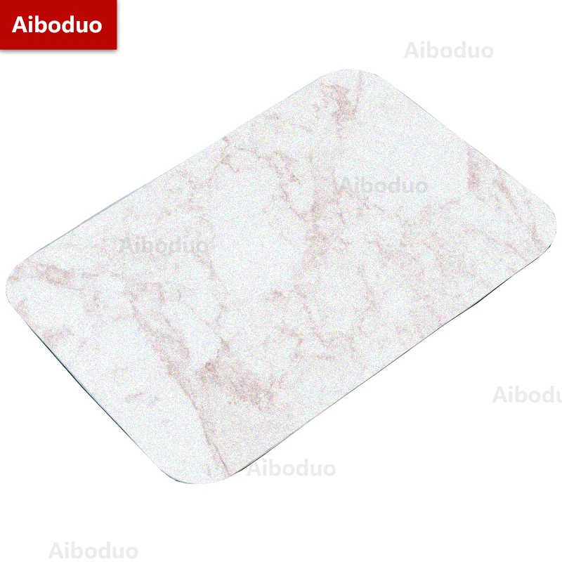 Aiboduo Non-Slip Marble Bathroom Carpet Kitchen Floor Rug, Hallway House Entrance Mat Doormat Decor White Doormat INS Style