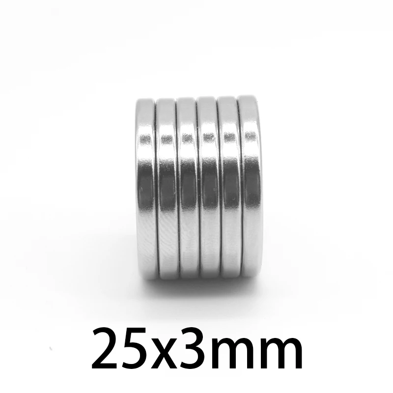 

25x3 mm N35 Round Magnets 25mm*3mm Neodymium Magnet 25mmx3mm Permanent NdFeB Super Strong Powerful Magnet 25*3 mm