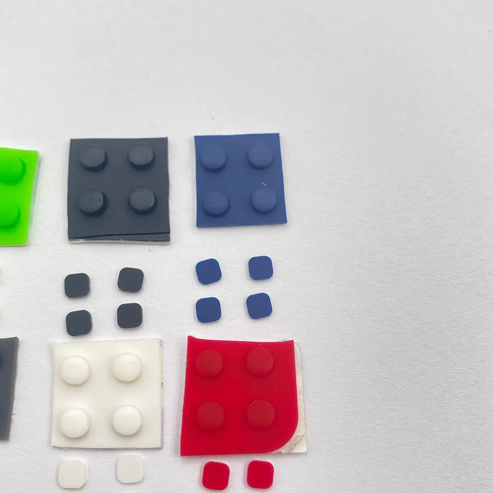 1Set OEM العلوي LCD مسامير ثقب غطاء ل جديد 3DS XL LL وحدة التحكم الجبهة الخلفية المسمار قواعد مطاطية غطاء