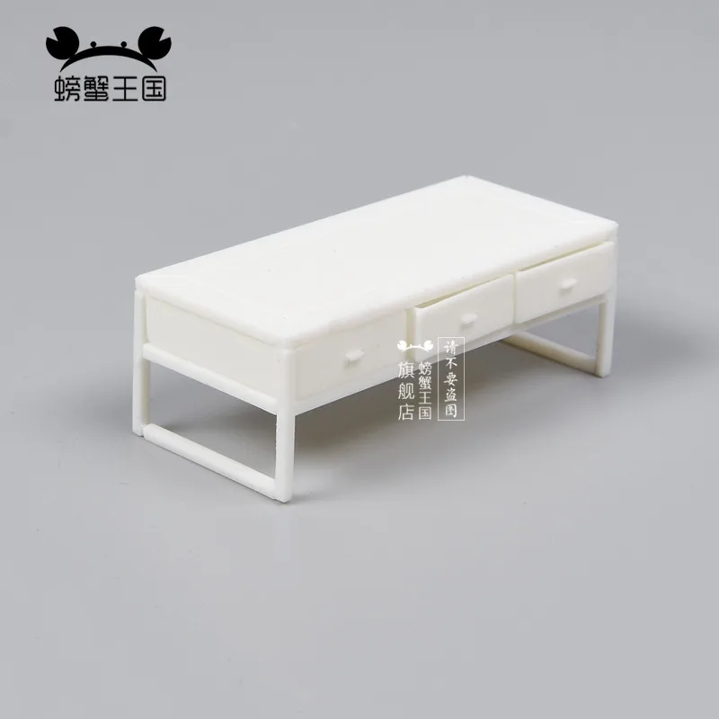 5 Chiếc 1:25 Trung Quốc Phong Cách Bàn Trà Nhựa Mô Hình DIY Nhà Búp Bê Đồ Gỗ Đồ Chơi Mô Hình Thu Nhỏ Phụ Kiện Búp Bê