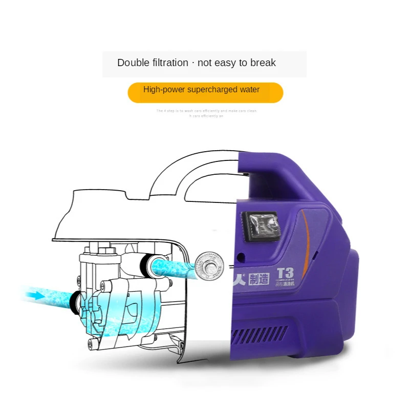 Lavadora de uso doméstico o en coche, portátil, creativo, de alta tensión, 220v, motor de inducción, limpieza de coche