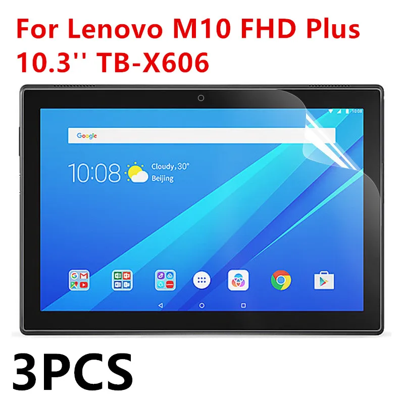 

3 pcs soft screen protector for Lenovo tab M10 FHD plus TB-X606 10.3'' M7 M8 HD TB-7305 TB-8305 TB-8505 Protective Film