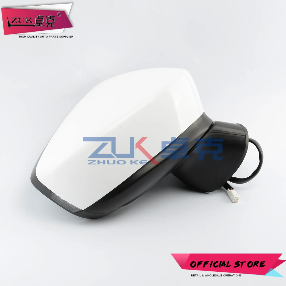 ZUK Car Exterior Door Mirror Assy For MAZDA 3 AXELA BN BM 2013 2014 2015 2016 8-PINS With Electric Folding Heating LED Signal