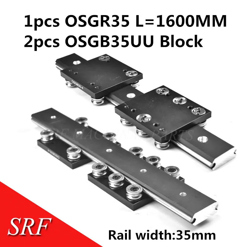 

35mm width Double axis roller linear guide 1pcs OSGR35 L=1600mm+2pcs OSGB35 wheel slide block