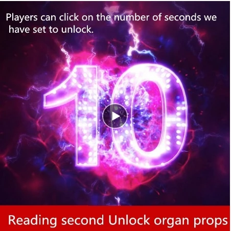 escape room props Time limit organ Players can click on the number of seconds we have set to unlock escape room game