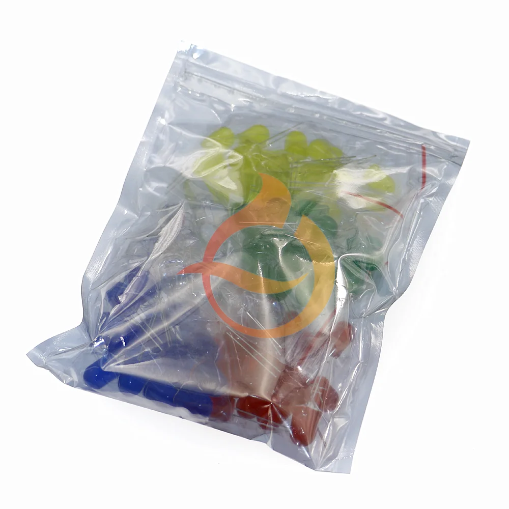 100Pcs F10 10MM 5 Warna LED Diode Merah Putih Kuning Hijau Biru