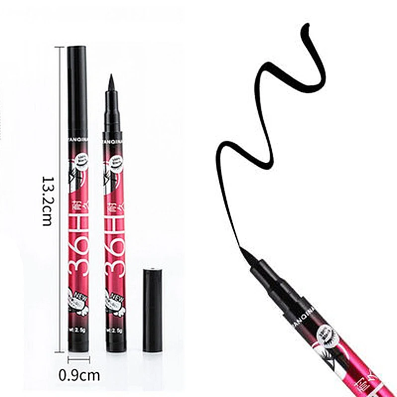 36H Long-lasting Waterproof Liquid Eyeliner Pencil Women Girls Black Make up Cosmetics Pen Eye Liner Pen Lady Beauty Tool