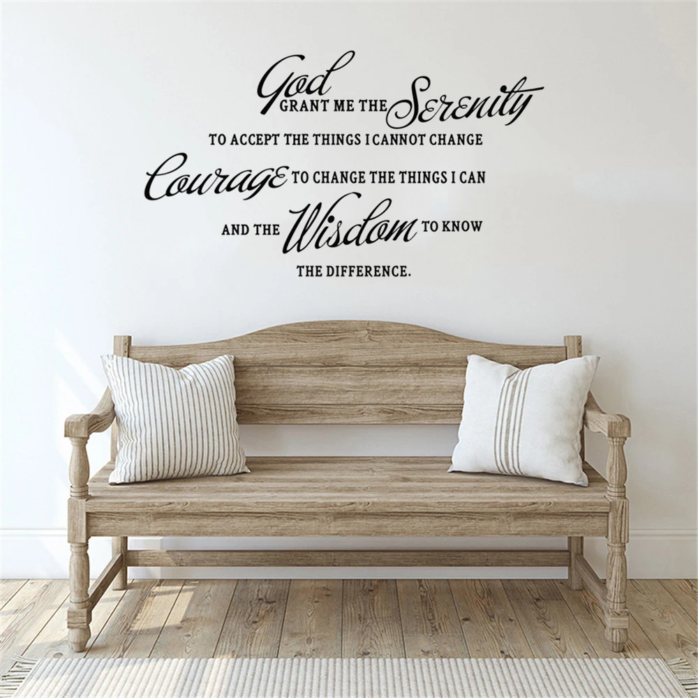 

GOD GRANT ME THE SERENITY PRAYER BIBLE Art Quote Vinyl Wall Stickers Decal Decor