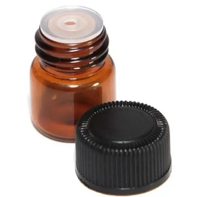 

Wholesale 2000pcs/lot 2ml Amber Essential Oil Glass Dropper Bottles Mini Empty Sample Vial With Black Screw Cap