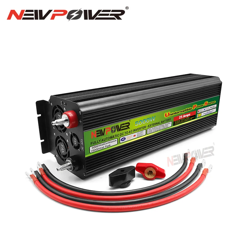 5000W Inverter DC12/24V Sang AC 220V 110V Adapter Sạc Chuyển Đổi Màn Hình Hiển Thị LED Sửa Đổi sóng Sin Bộ Lưu Điện Sạc Inverter