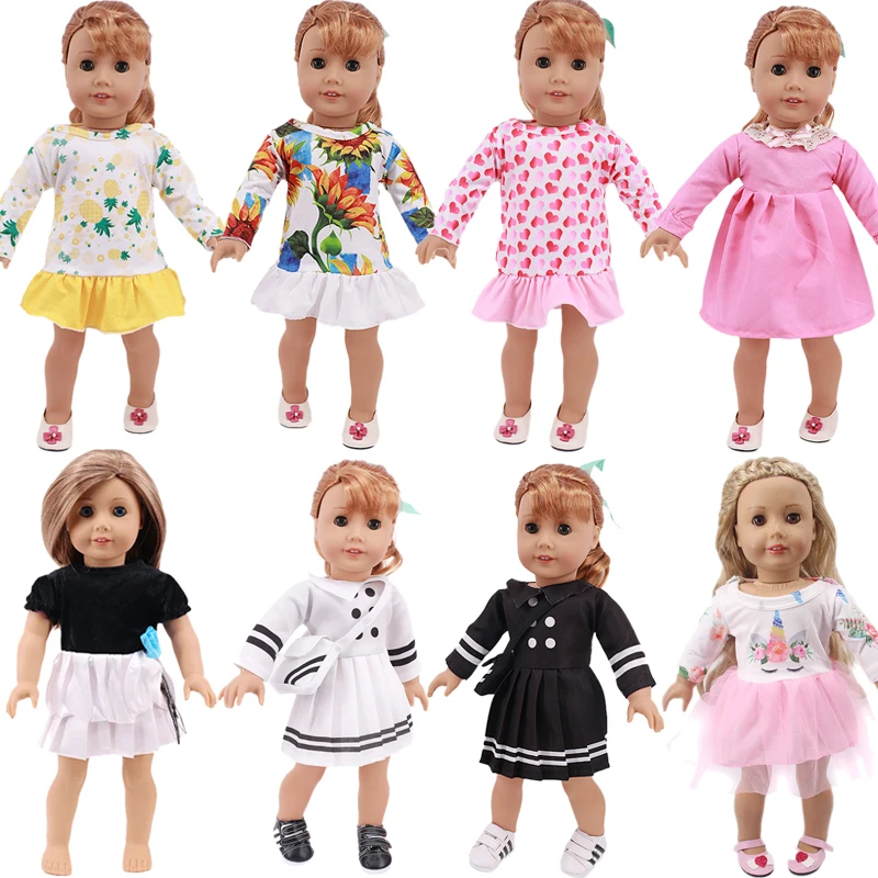 New Doll Clothes 9 Styles Clothes Accessories Fit 18 Inch American&43 CM Born Baby Generation,Russian DIY Birthday Girl's Gift