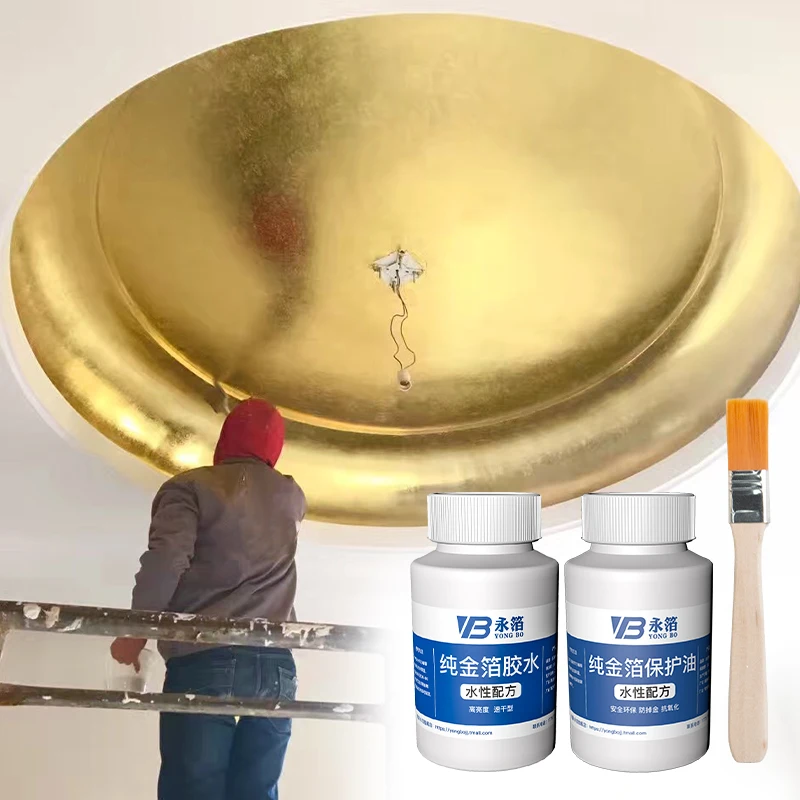 100ml Gilding Glue for Gold Leaf Foil Water-based Glue for Gold Foil Sheets Craft Paper Home Decoration Gilding Adhesive,DIY