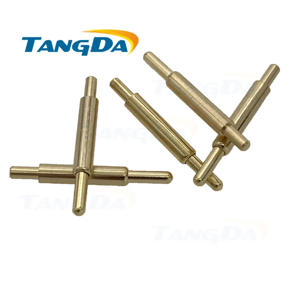 2.0*16.5mm TANGDA pogo pin connector 2 16.5 mm current pin battery pin test thimble probe gold plated spring thimble pogopin  A