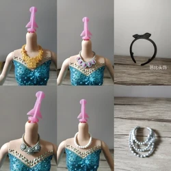 doll of girl accessories boots shoes barbi licca about 30cm necklace headset dongcheng yi