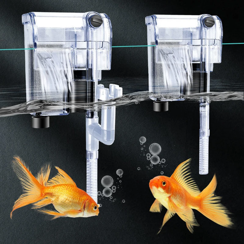 

Aquarium Filter Waterfall Hang On External Oxygen Pump Water Filter For Fish Tank