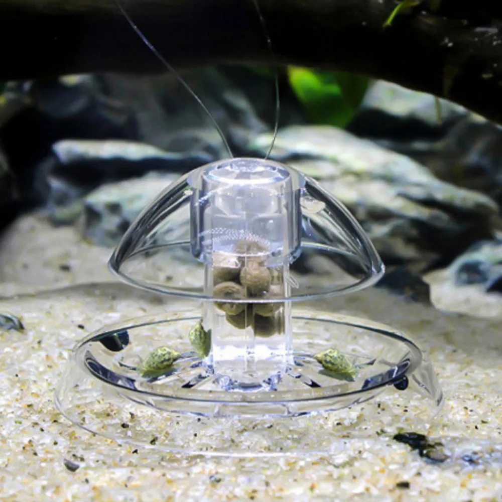 Aquarium Fish Plant Tank Plastic Clear Snail Trap Catcher Plants Planarian Pest Catch Box Leech Environment Clean Tool New