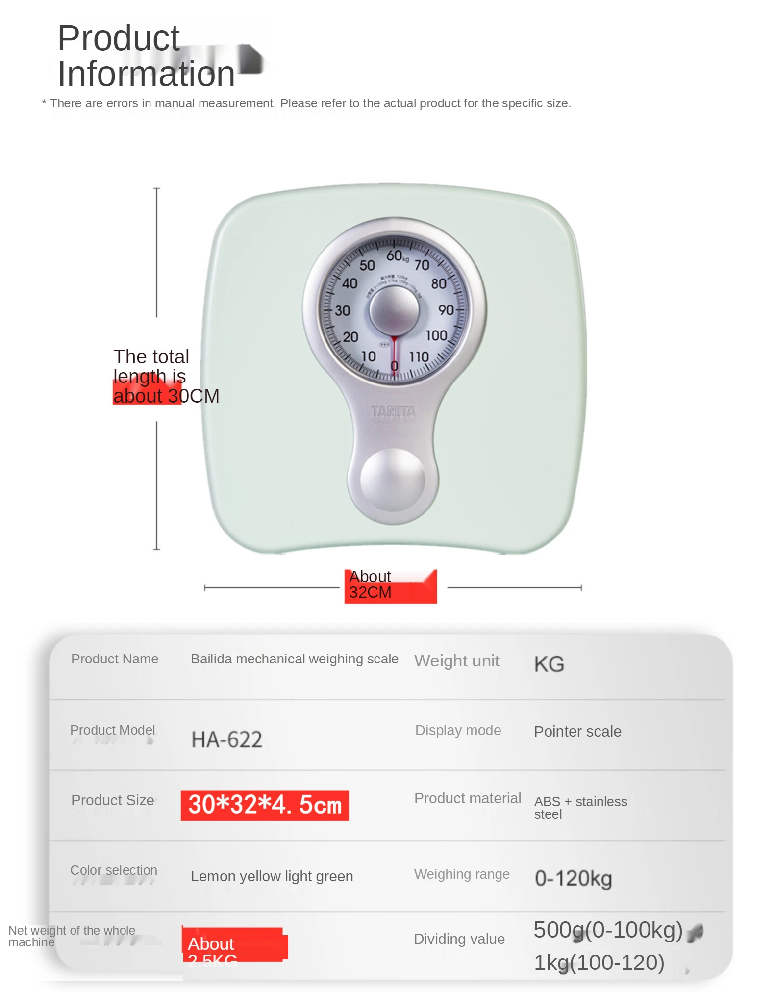 Japanese Weight Scale Household Health Scale Human Body Scale