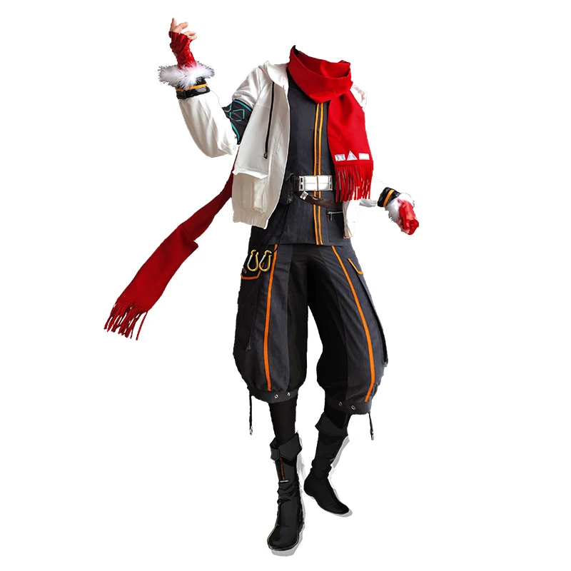 Anime! Arknights Courier RHODES ISLAND Version 1.0 2.0 Combat Gear Handsome Uniform Cosplay Costume Halloween Suit and wig