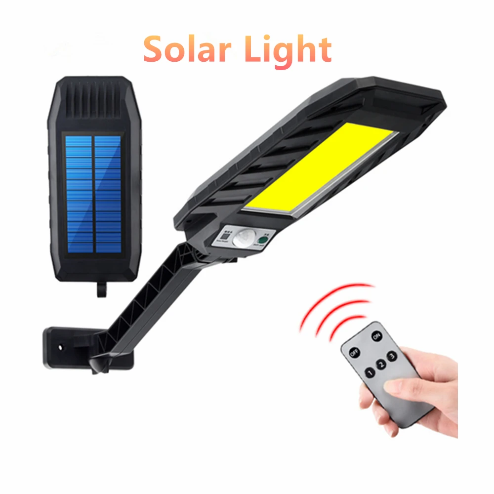 LED Solar Light Outdoor Solar Lamp Dimmable PIR Motion Sensor Wall Light Waterproof Solar Powered Sunlight for Garden Decoration