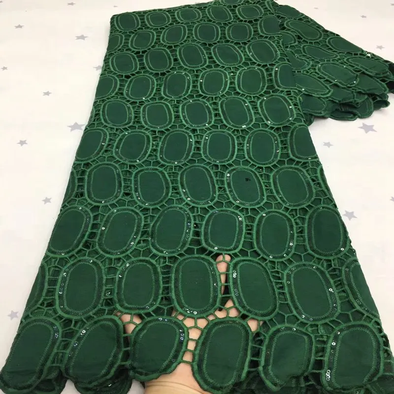 

Latest African High Quality green color Lace Guipure Cord Lace Fabric African Lace For Party Popular Dubai Style TS9386