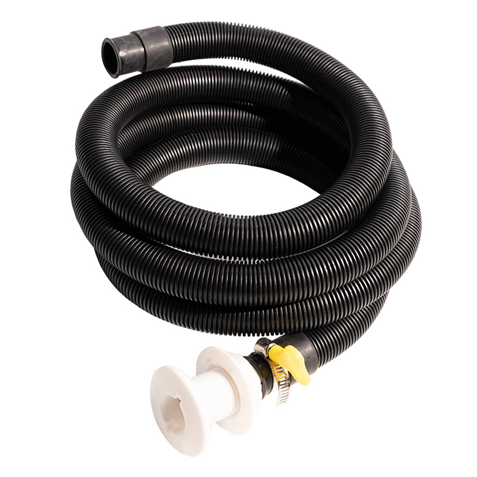 2 Set Flexible Bilge Pump Hose Installation Kit 3/4-Inch Diameter 6.6 FT for Boats with 2 Clamps and Thru-Hull Fitting