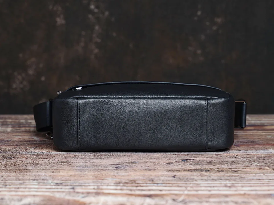 NUPUGOO Casual männer Schulter Tasche Aus Echtem Leder Klassische Umhängetasche Einfache Crossbody Hohe Qualität Leder Für 9,7 Zoll iPad – Detail 9