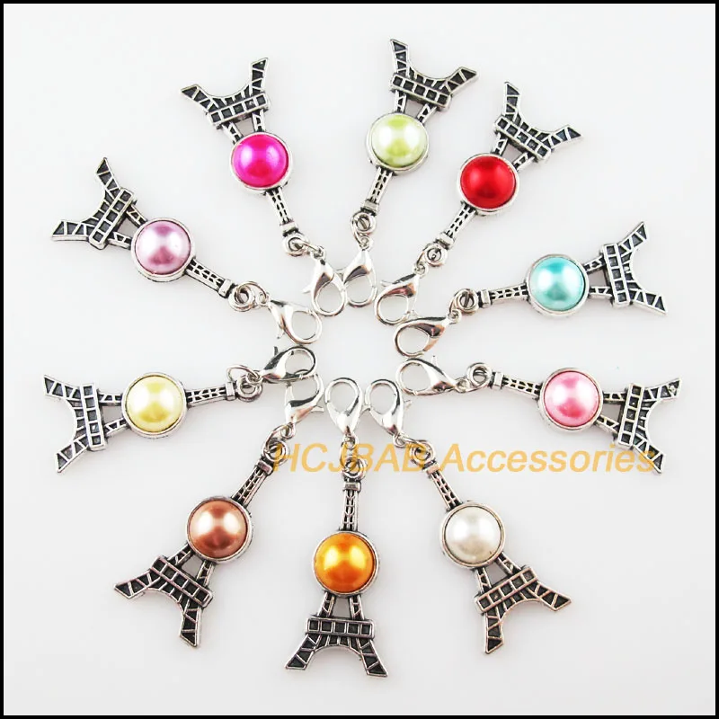 10 новых металлических акриловых подвесок в стиле ретро с застежкой-карабином