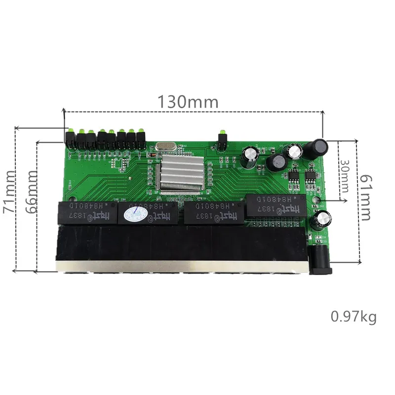 Oem novo modelo de módulo de interruptor com 8 portas e 8 portas, módulo de hub lan rj45 10/100/1000mbps