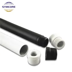 Diameter 19mm Hollow Tube Floor Lamp Female Connection Central Tube Straight Tube Black White Silver For Table Lamp Floor Lamp