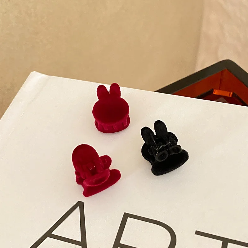 5pc Set Mode Samt Kleine Haar Krallen Geometrische Haar Klemme Nette Rote Kaninchen Form Greifen Clip Koreanische Haar Kiefer clip Grip Kopfschmuck – Detail 17