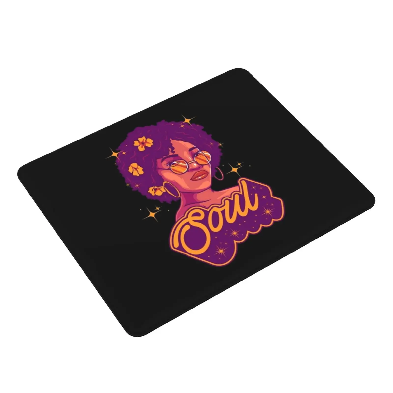 Soul Mouse Pad DIY Print Soul 70s 80s Retro Vintage Afro African American Afro Woman Disco Aesthetic Old