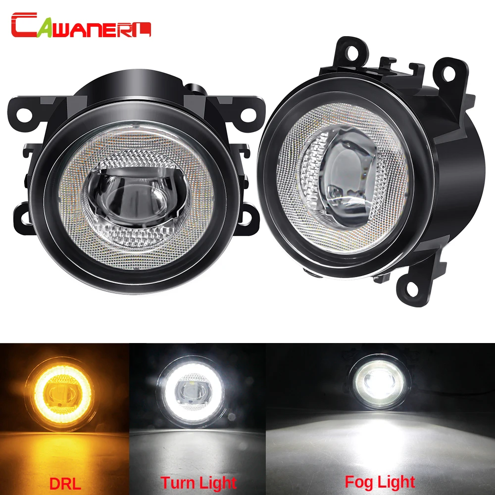 

2 шт., автомобильный противотуманный фонарь «ангельский глаз» в сборе с функцией дневного света DRL, поворотная лампа 30 Вт для Fiat 500 Sedici Panda Punto Evo