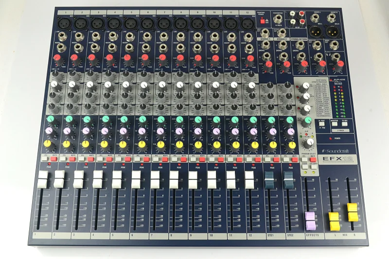 

EFX12 professional stage effect performance mixer 12 Mono + 2 Stereo channel Mixer with Built-in 24-bit Lexicon Effects