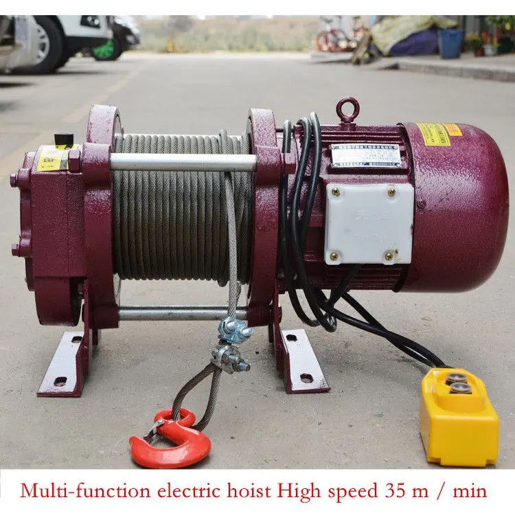 380V Multi-function electric hoist high speed 35 m/min  small crane small electric  hoist lifting weight: 400KG to 800KG