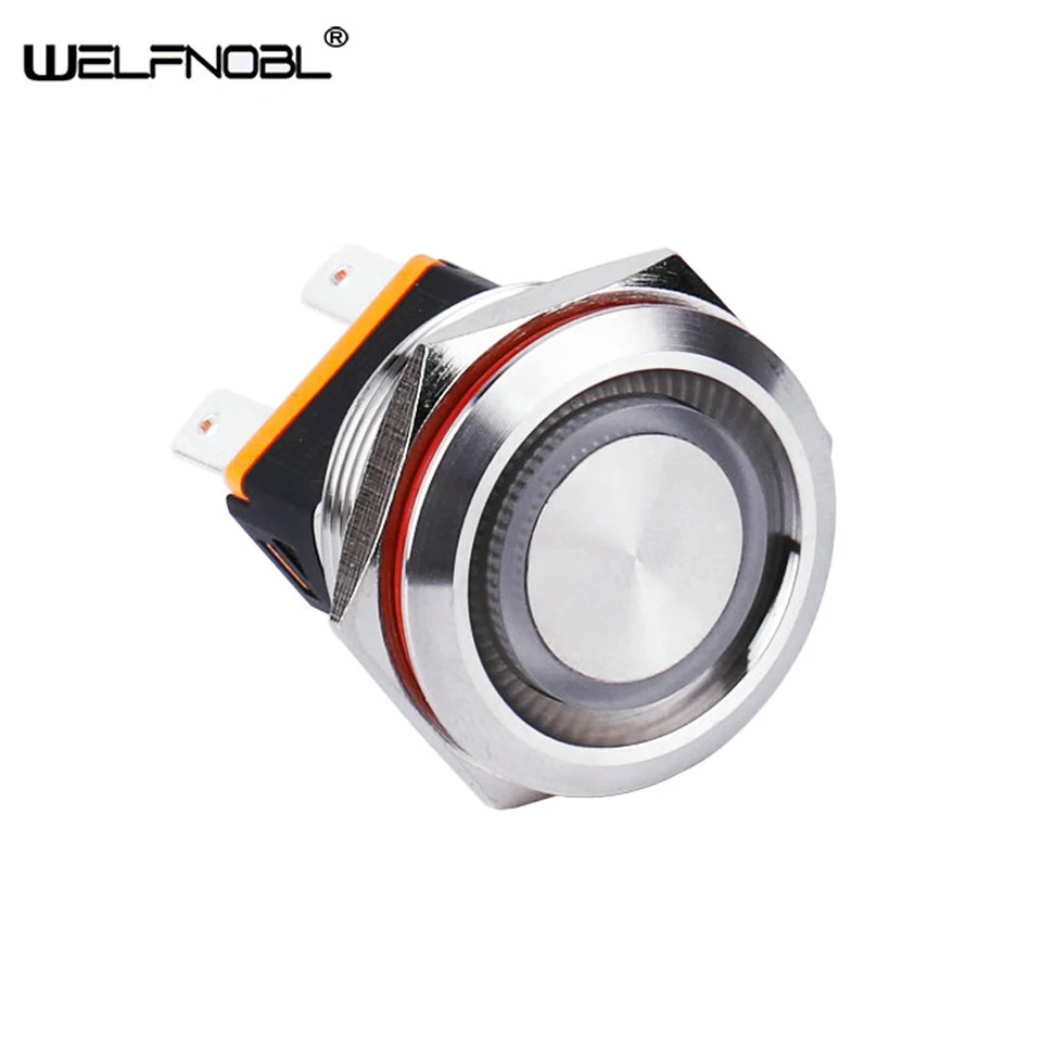 22mm Good Quality Waterproof 4 Pin Modular Vandal Proof Illuminated Metal Push Button Switch