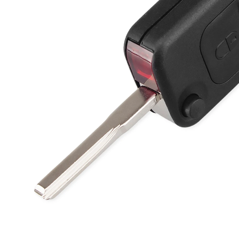 KEYYOU Remote Flip Car Key Shell For Mercedes Key Shell 2 Buttons For Mercedes Benz SLK E113 A C E S W168 W202 W203 HU64 Blade